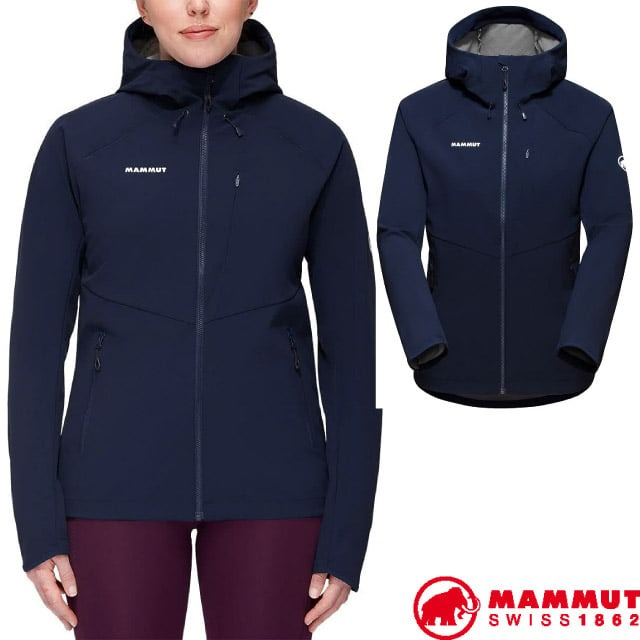 【MAMMUT 長毛象】女 Ultimate Comfort 經典軟殼連帽外套/1011-01960-5118 海洋藍✿30E010